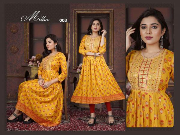 Beauty Queen Mittoo Rayon Designer Kurti Collection